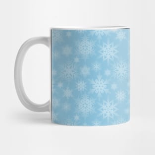 Snow Fall - Light Blue Monochrome  - Cozy Winter Collection Mug